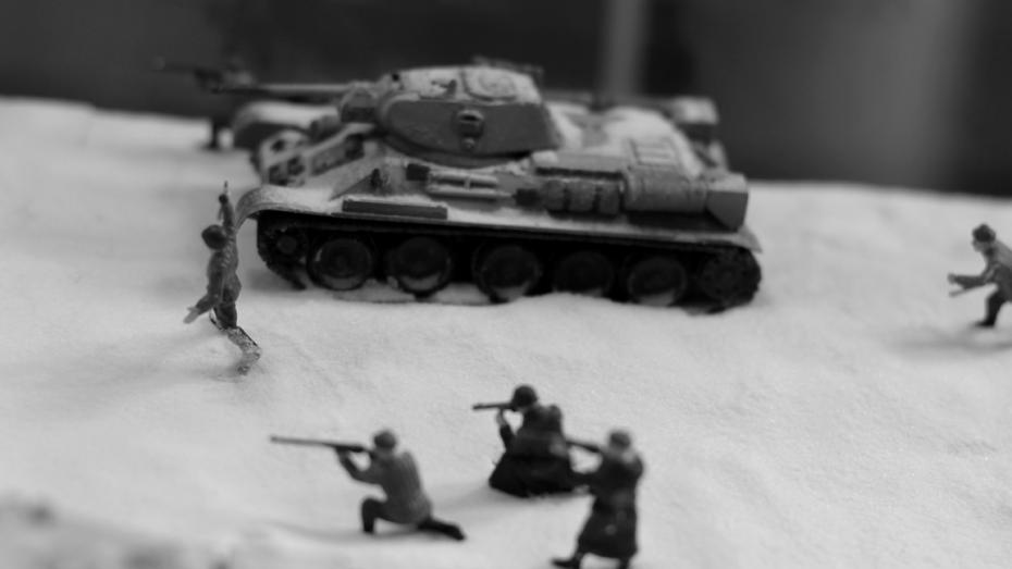 Bitwa pod Stalingradem - makieta (koło biblioteczne).