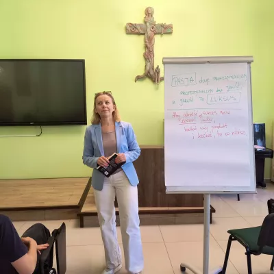 Spotkanie z zawodem - własna działalność (menager, cukiernik)