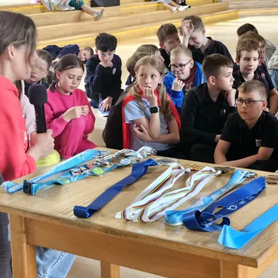 Natalia Siuba-Jarosz na spotkaniu z uczniami