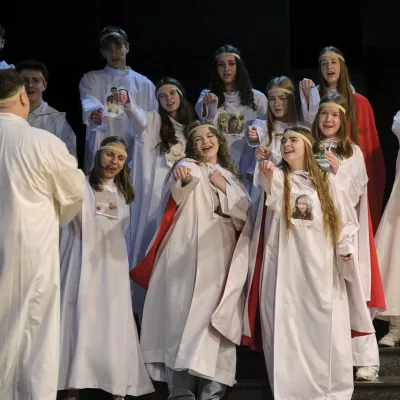 Przedstawienie Oddział Aniołów Stróżów. (fot. Amelia Szymańska)