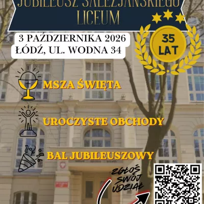 Zdjęcie przedstawia plakat z okazji jubileuszu szkoły