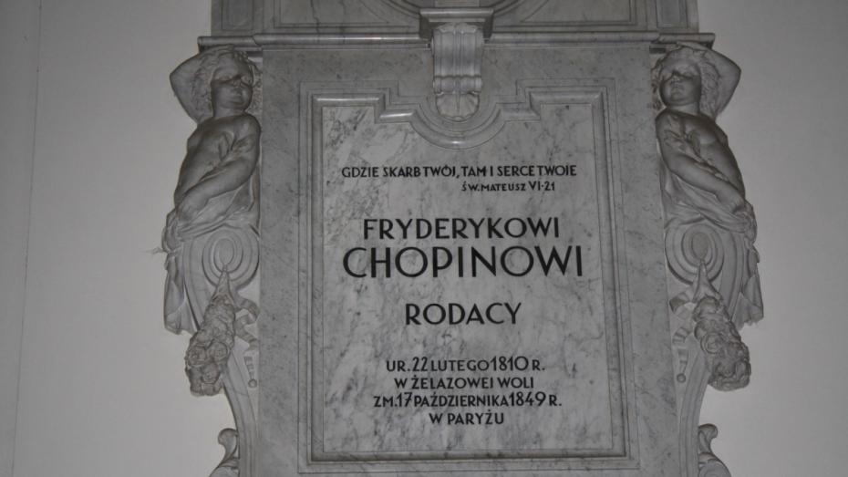 Serce Chopina przywiezione do Warszawy przez siostrę Fryderyka po jego śmierci
