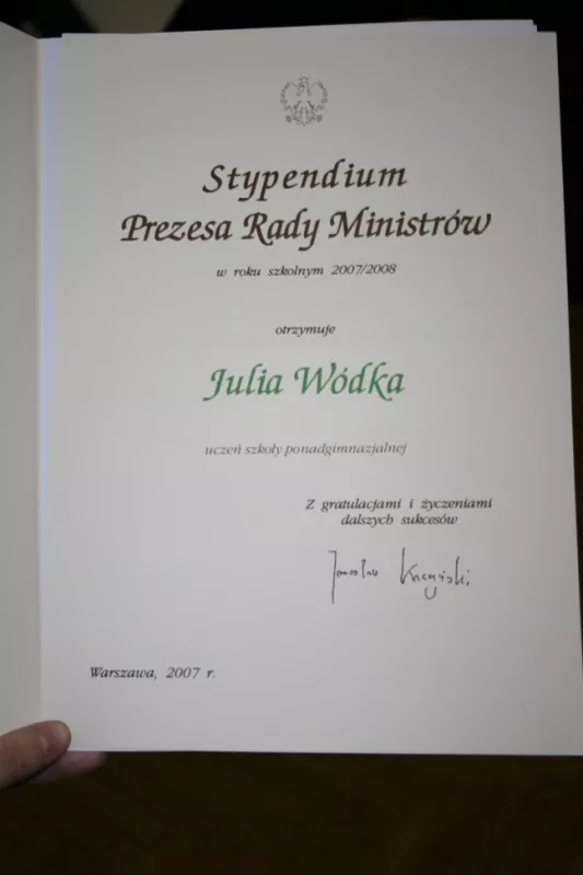Rozdanie Stypendium Premiera
