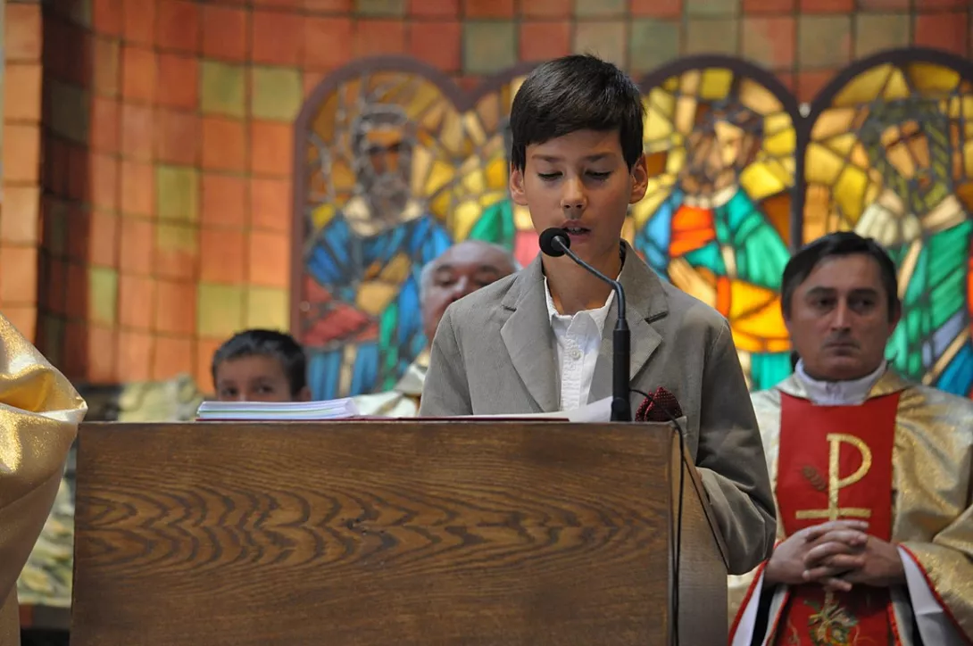 Janek podczas czytania (fot.Robert Jaszczuk)