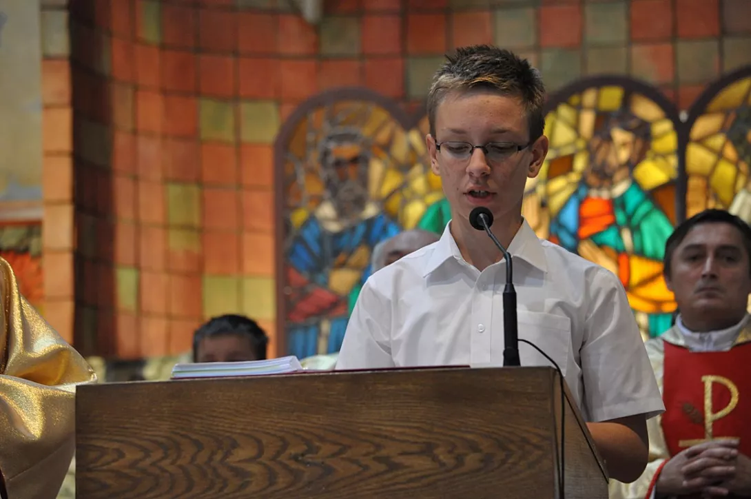 Tomek podczas czytania (fot.Robert Jaszczuk)