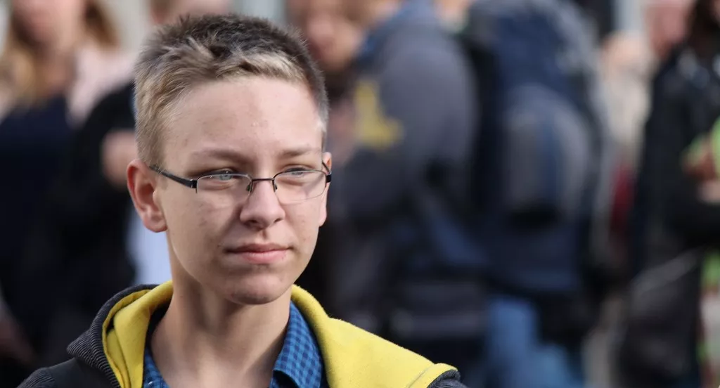 Zbiórka przed wyjazdem na obóz.