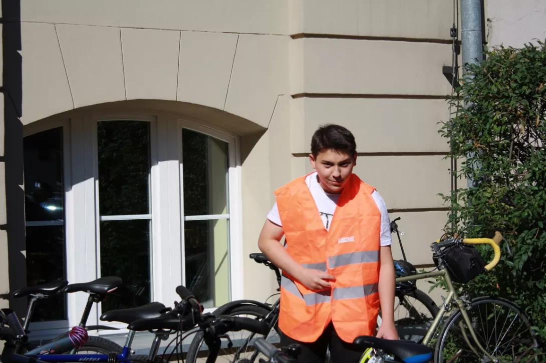 Michał tuż przed wyjazdem w trasę