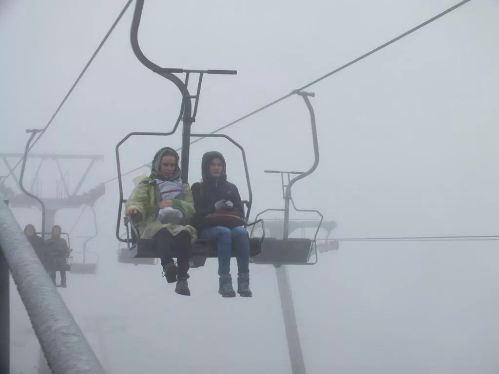 wjazd na Szrenicę - ekstremalne warunki