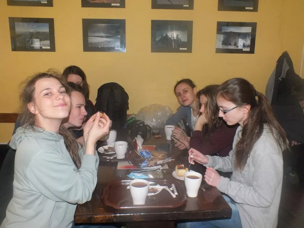 w schronisku na Szrenicy