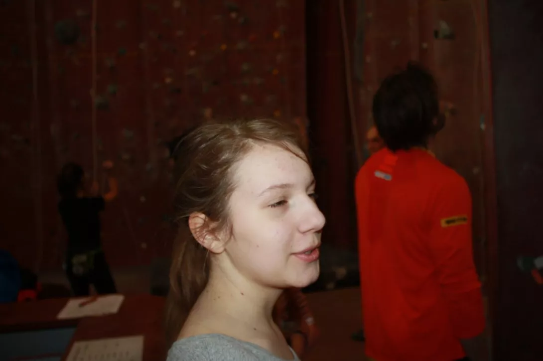 Ewelina S. w przerwie między wejściami