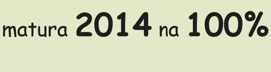 Matura 2014: Sukces naszego liceum