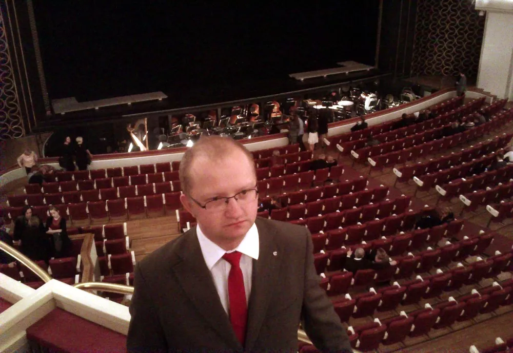 Pan prof. Marcin Paździor - organizator tej kulturalnej wyprawy.