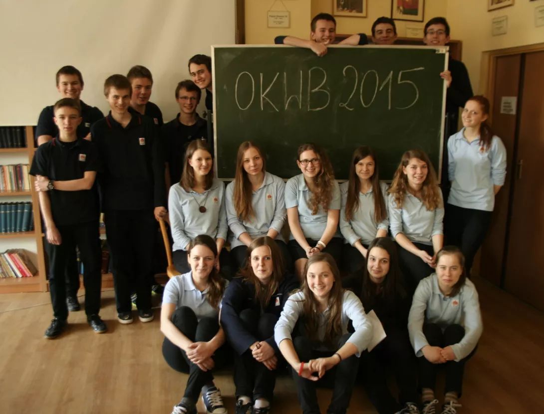 Wszyscy uczestnicy XIX Ogólnopolskiego Konkursu Wiedzy Biblijnej 2015.