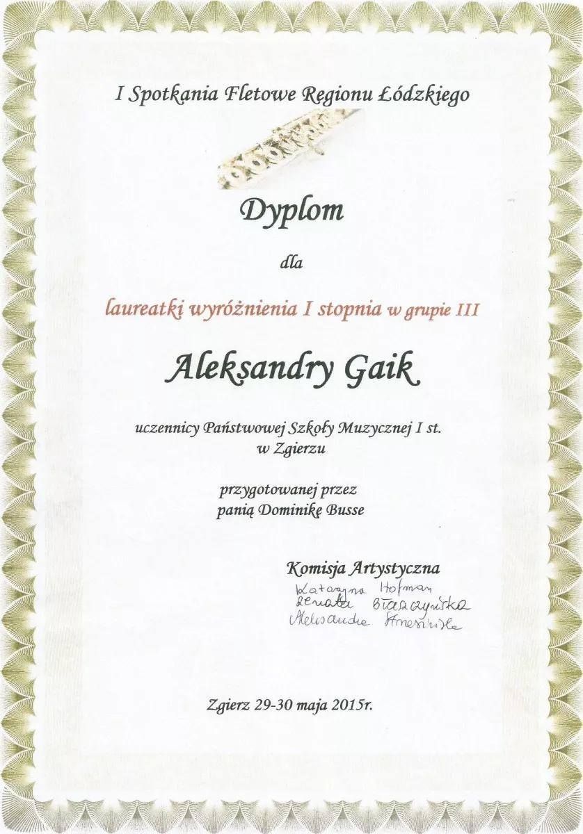 Sukces Oli Gaik z 2b SG