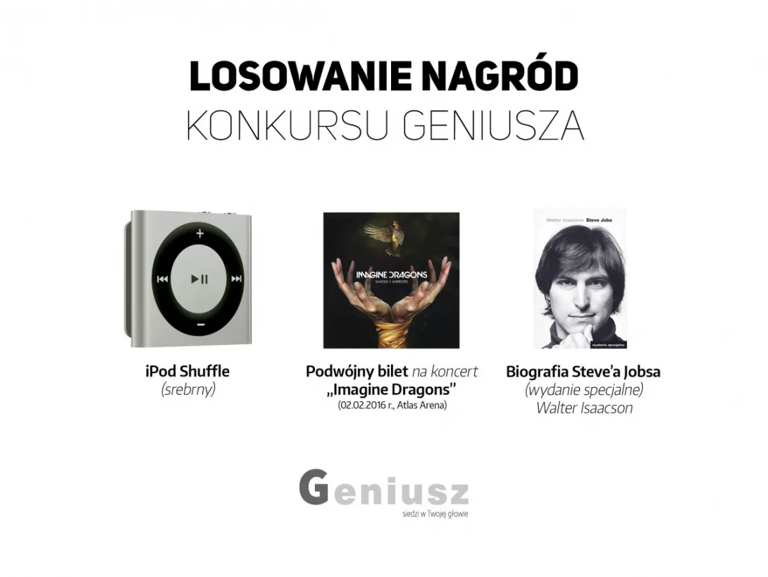 Konkurs "Geniusza" - już dziś losowanie nagród!