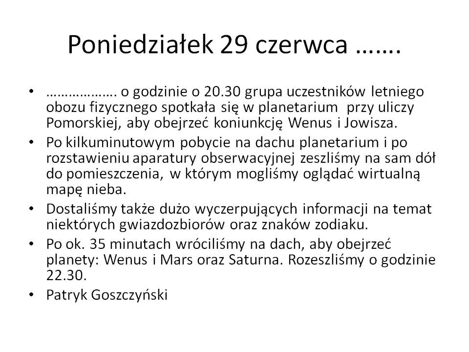 9 lotniczy obóz naukowy fizyków