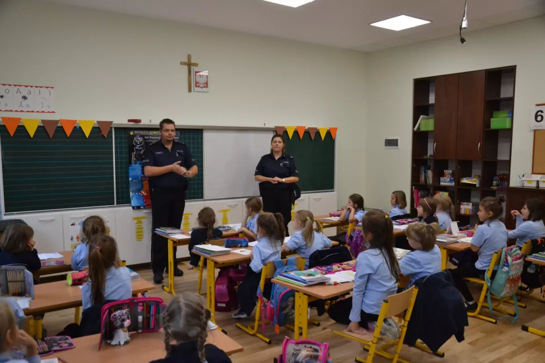 Policjanci u Pierwszaków