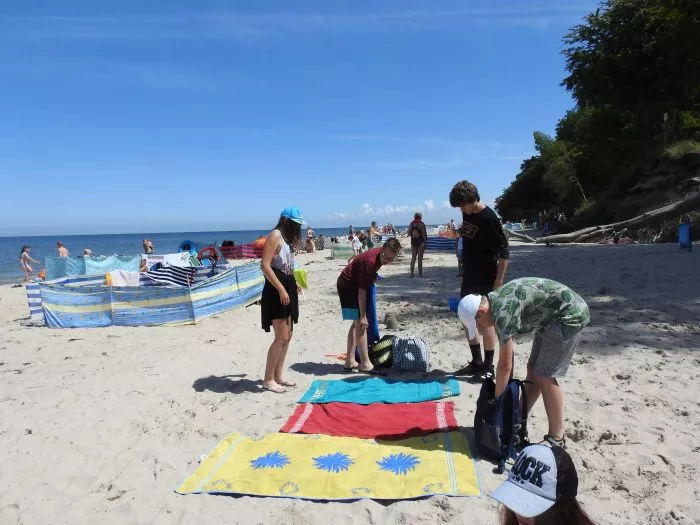 rozkładamy się na plaży