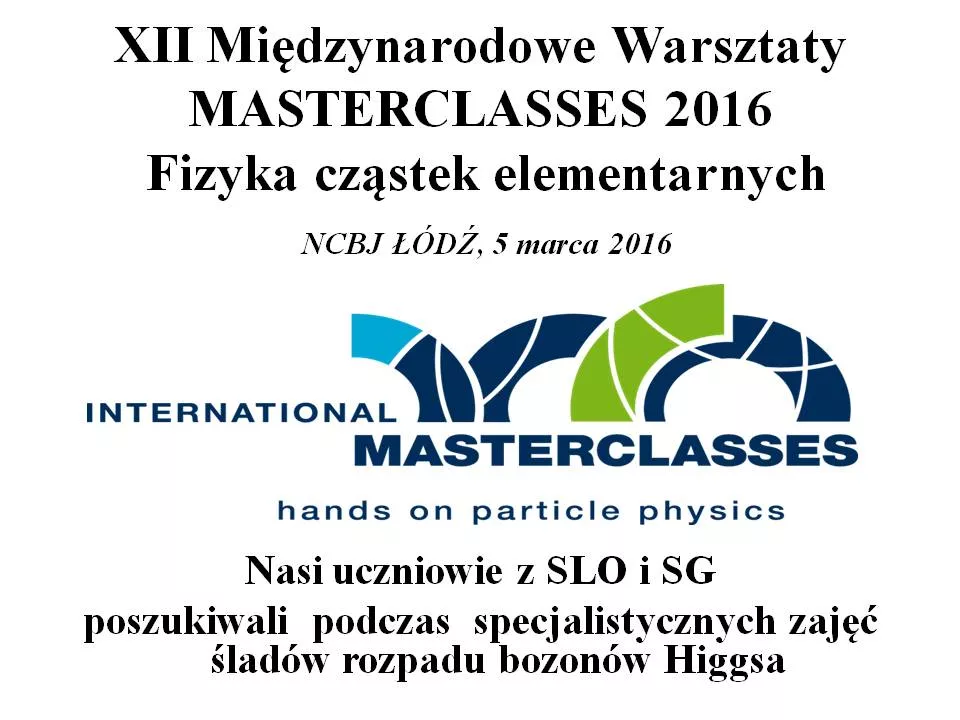 Masterclasses 2016