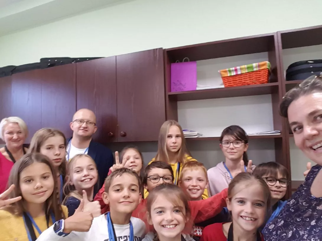 Grupa dzieci z Lyonu w SSP w Łodzi