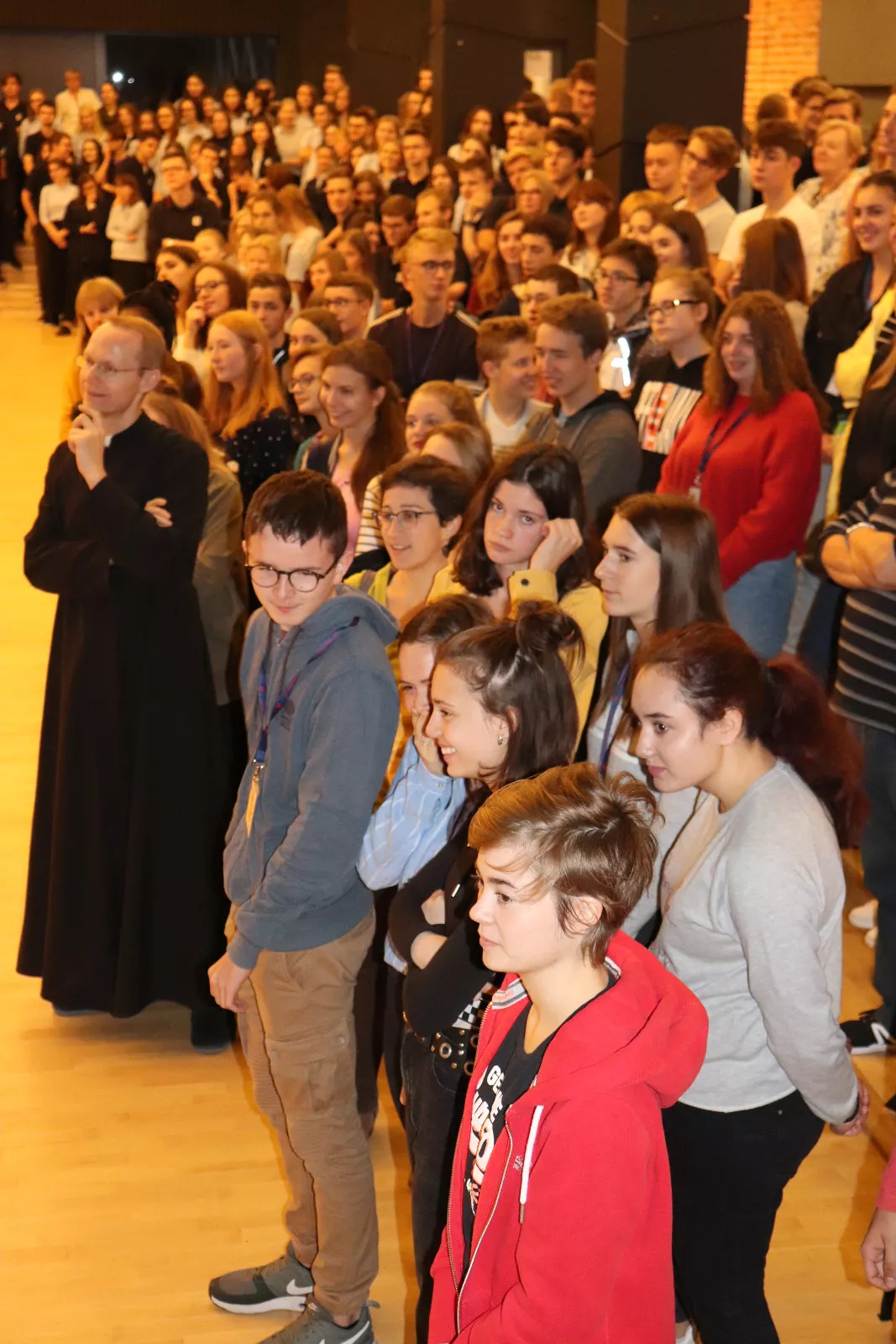Młodzież z francuskiego Liceum Condorset w St. Quentin na Słówku (fot. Antoni Przybył)