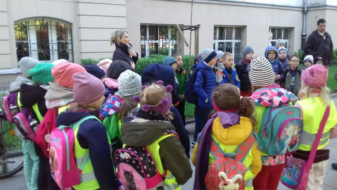 Pierwszaki poznają Łódź.