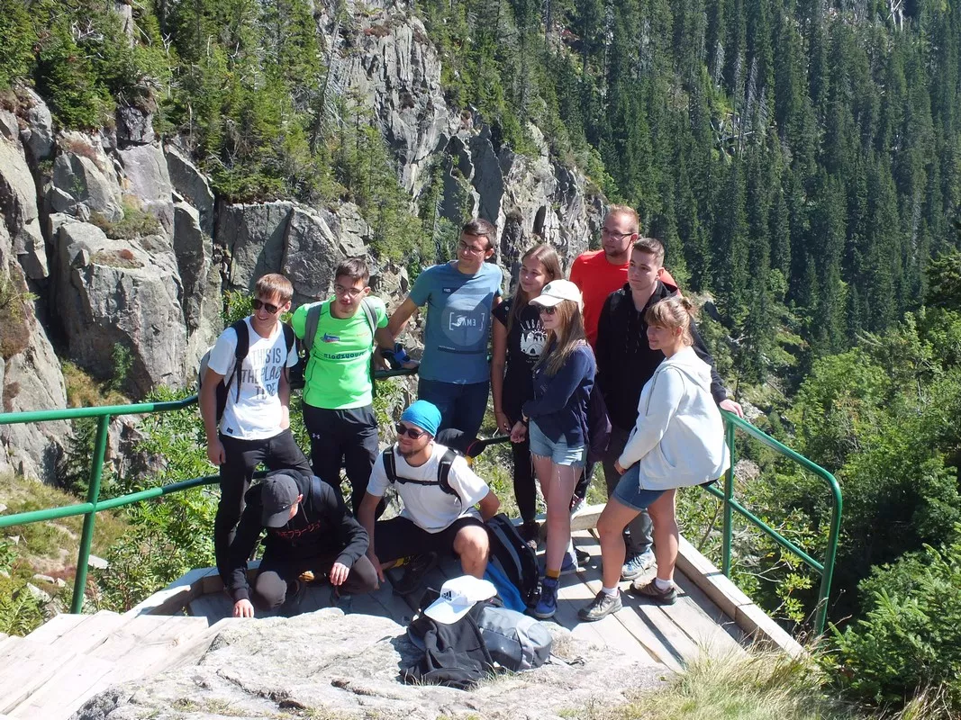 Przy wodospadzie Łaby