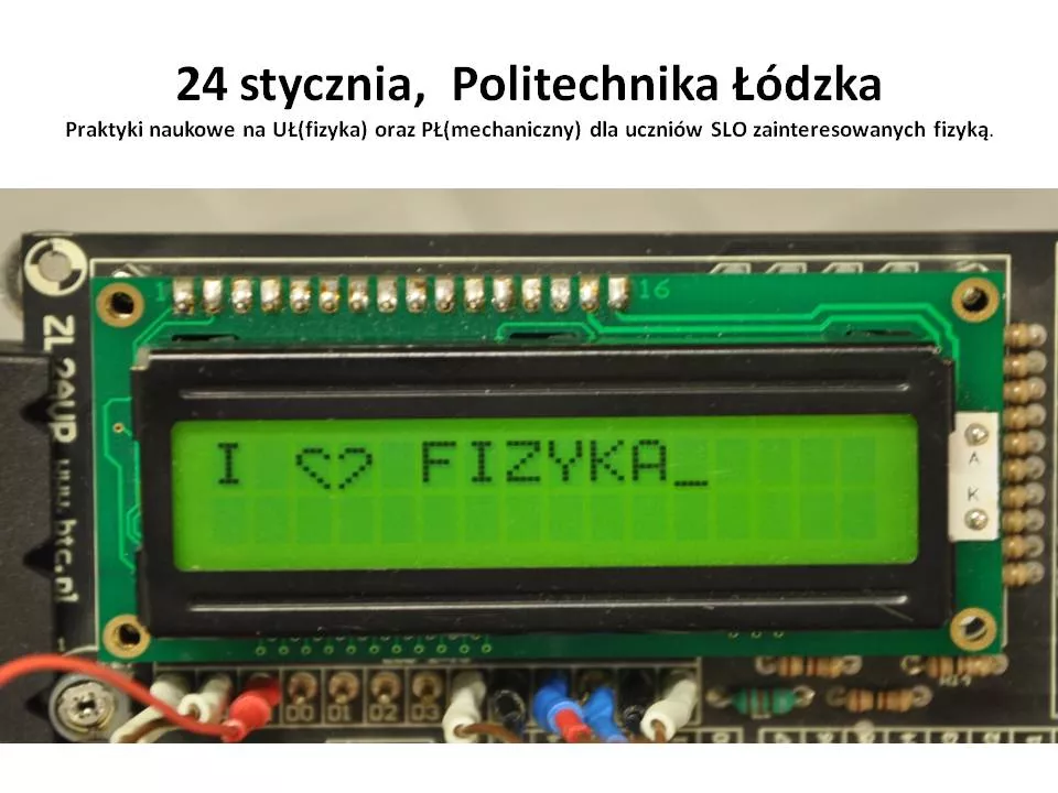 Praktyki naukowe 24 stycznia Politechnika Łódzka
