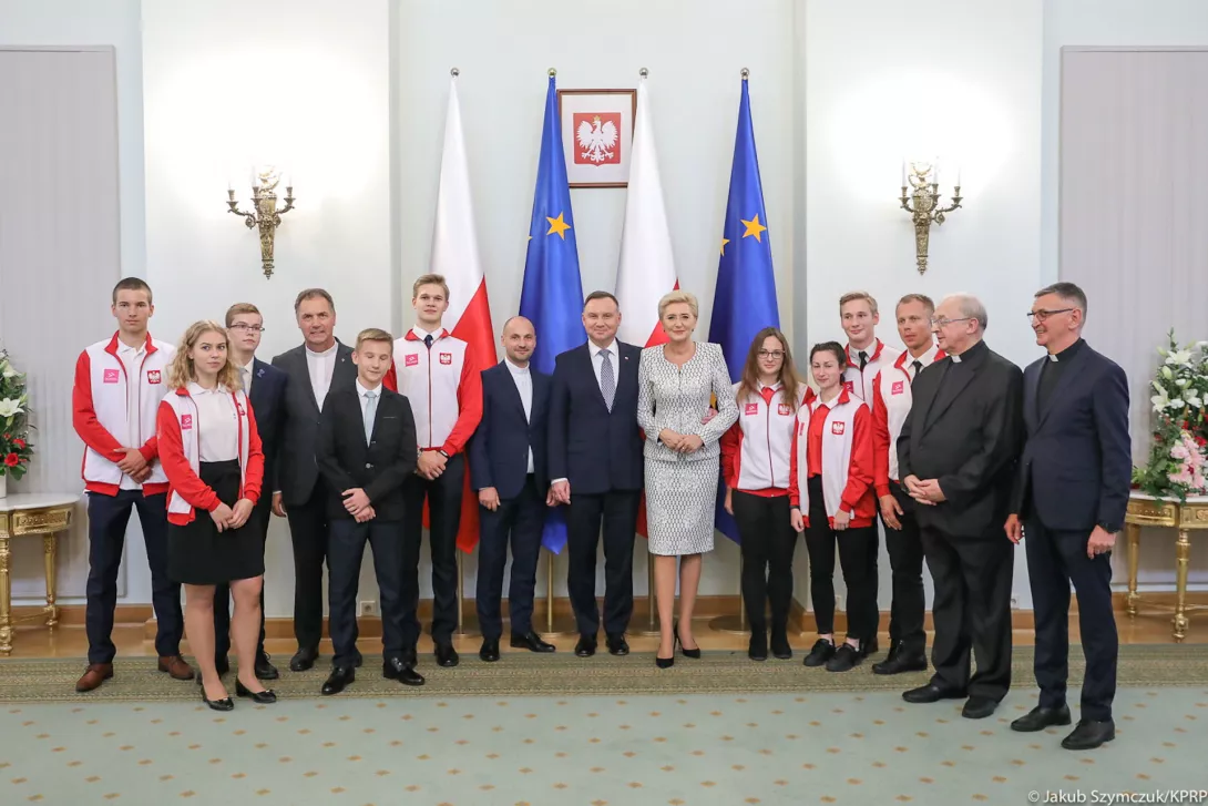 Spotkanie w Pałacu Prezydenckim z okazji 100-lecia Inspektorii Warszawskiej (fot. Jakub Szymczuk/prezydent.pl)