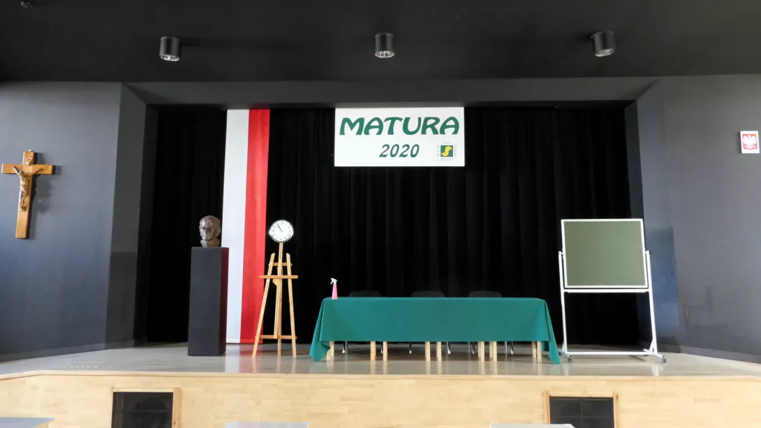Aula szkolna przed maturą 2020.