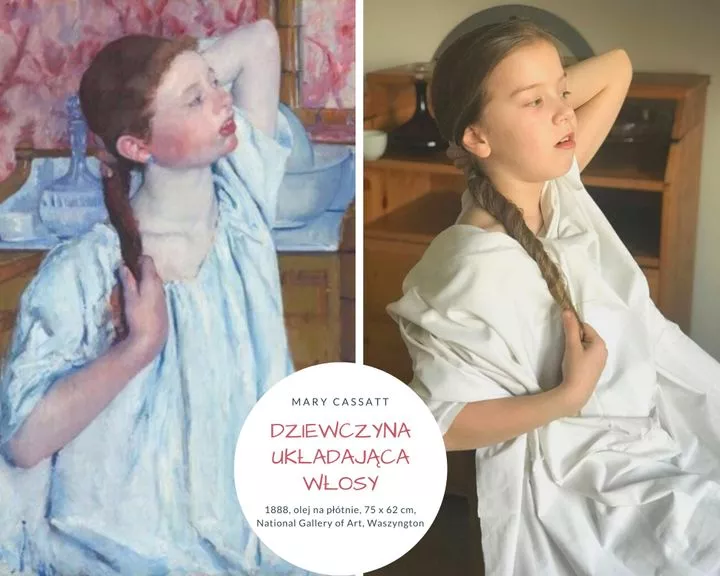 "Dziewczyna układająca włosy"