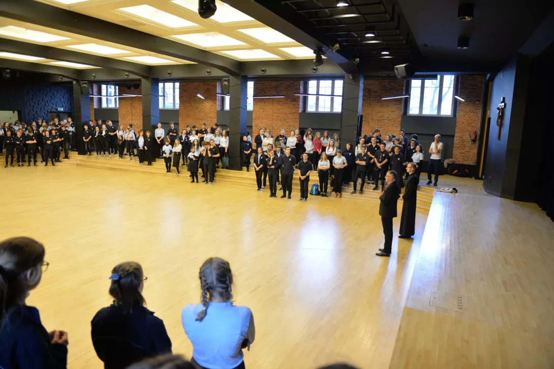 Ks. Inspektor Tadeusz Jarecki na Słówku SLO 10.01.2020 (fot. Piotr Drzewiecki).