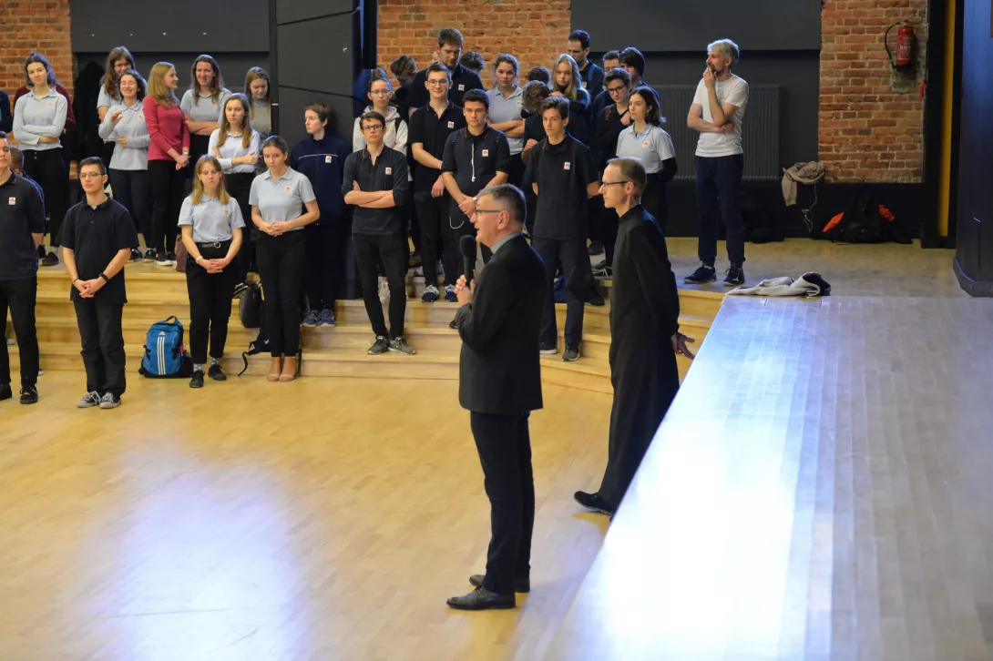 Ks. Inspektor Tadeusz Jarecki na Słówku SLO 10.01.2020 (fot. Piotr Drzewiecki).