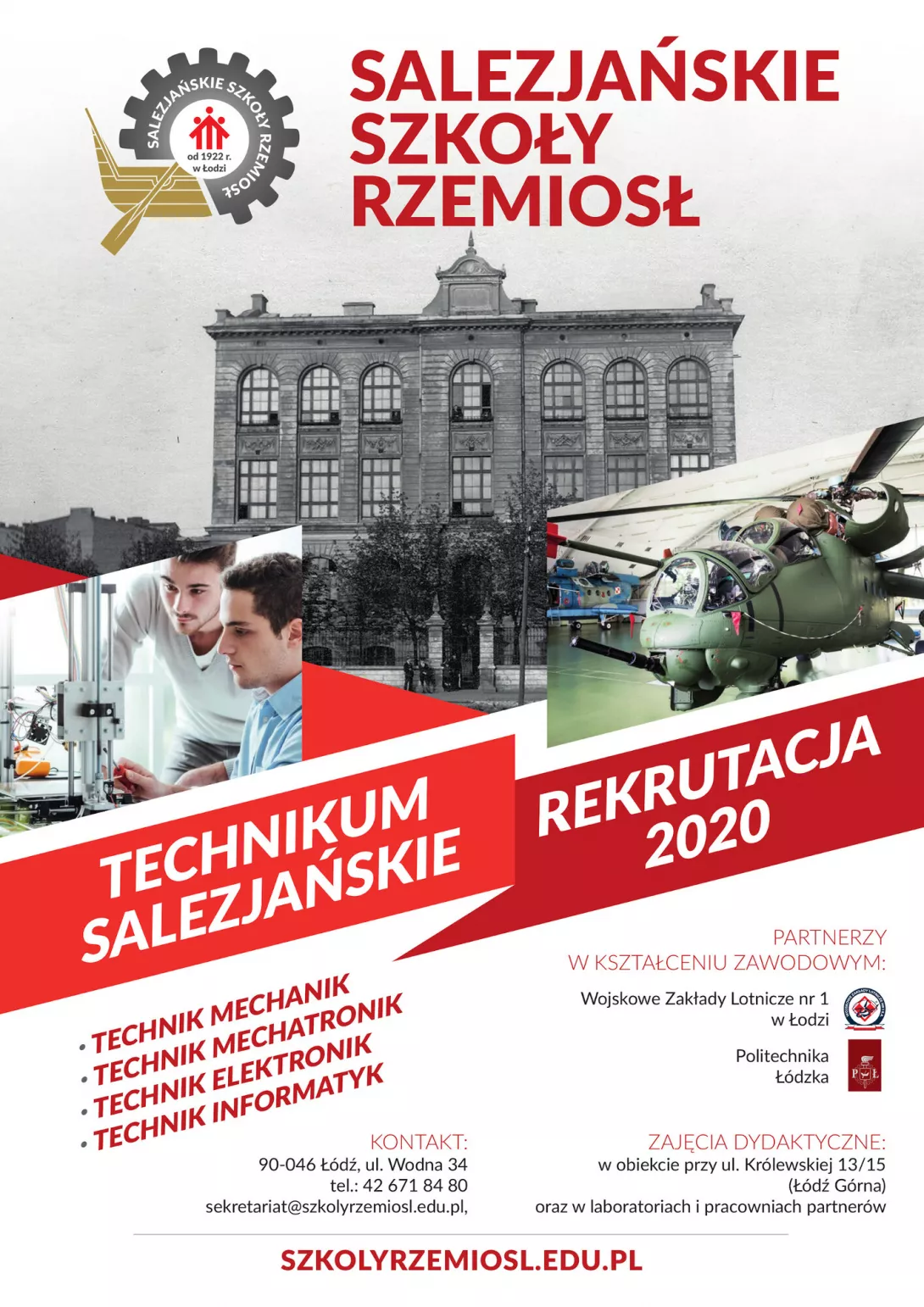 Salezjańskie Szkoły Rzemiosł - plakat.