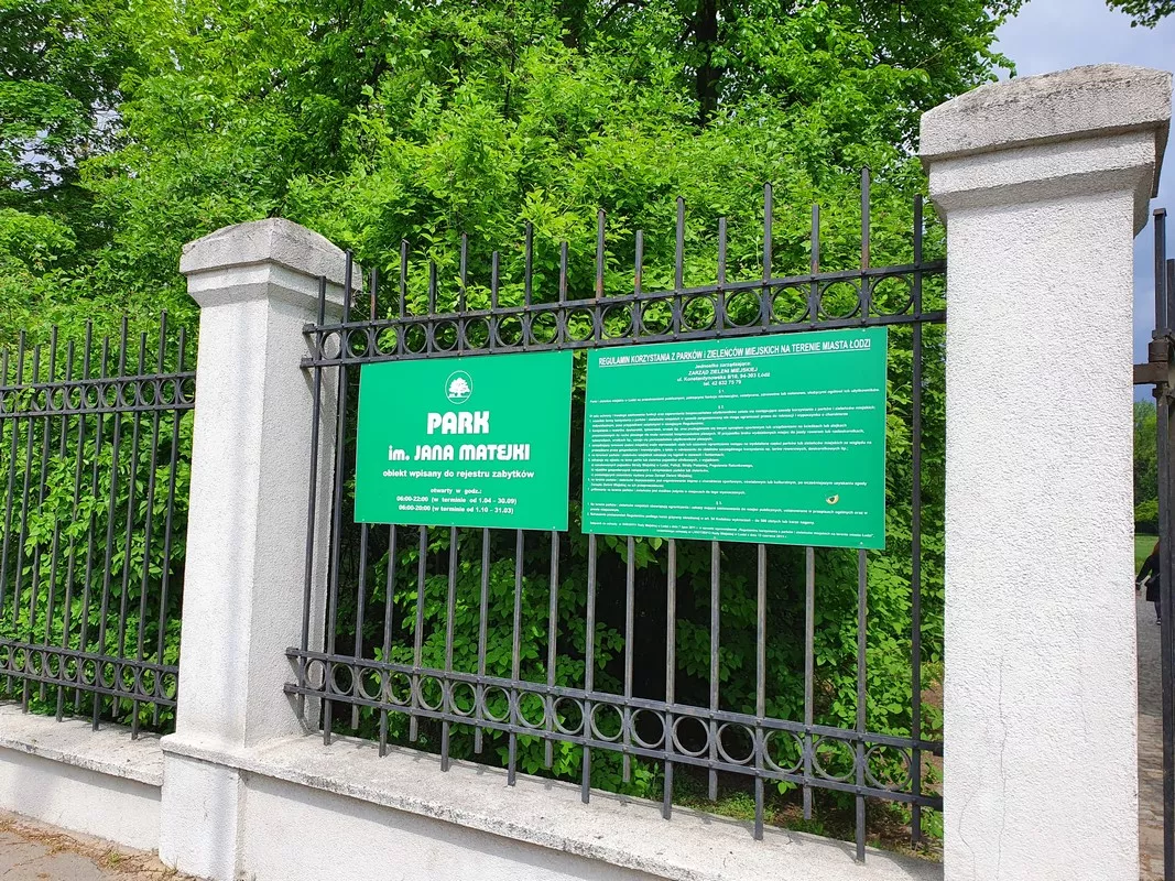 wejście do Parku im. Matejki