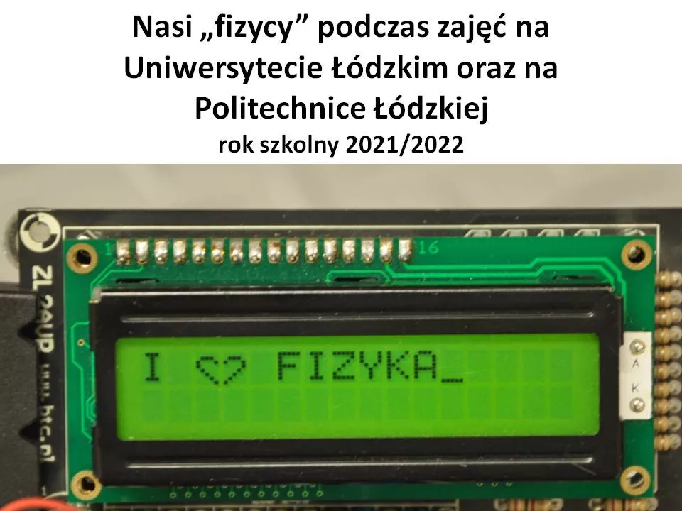 Praktyki naukowe fizyków SLO, rok szkolny 2021/2022