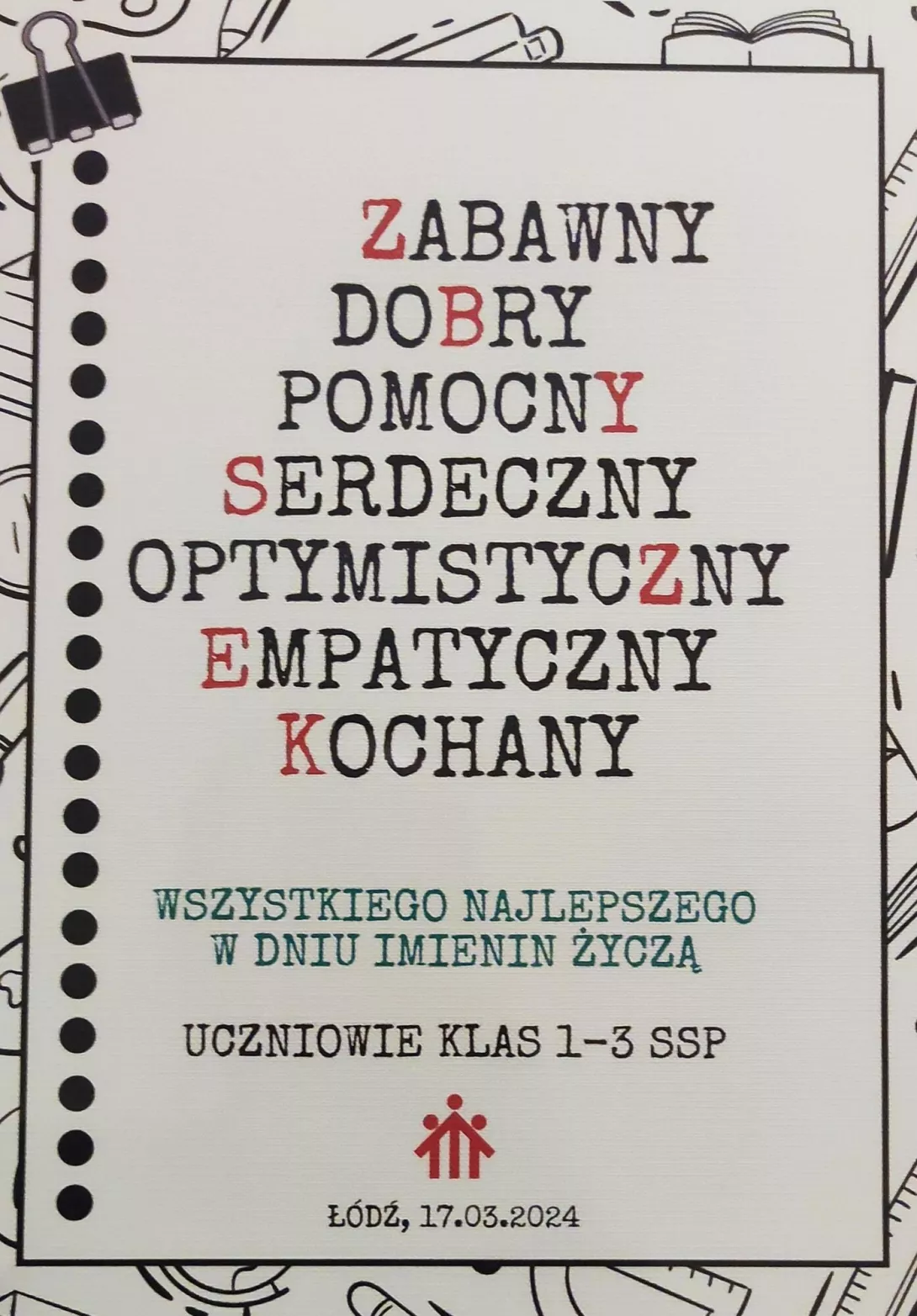 Imieninowe życzenia dla Księdza Zbyszka 