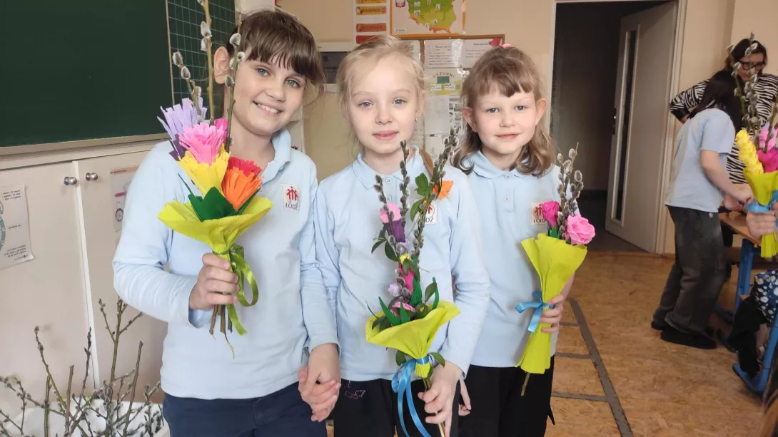 Warsztaty robienia palm wielkanocnych 3a SSP 