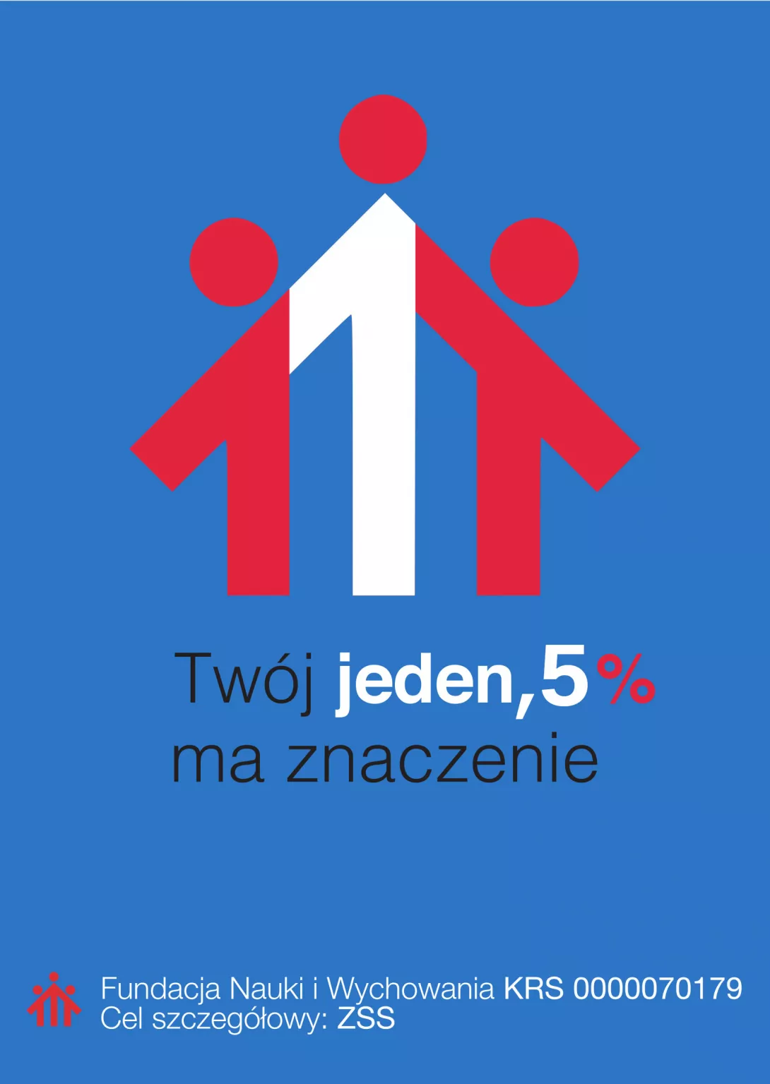 Przekaż na szkołę 1,5 procenta podatku (plakat).