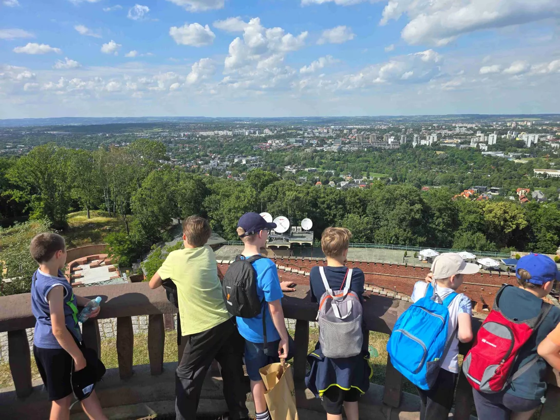 Wycieczka 4b do Krakowa, na Kopcu Kościuszki