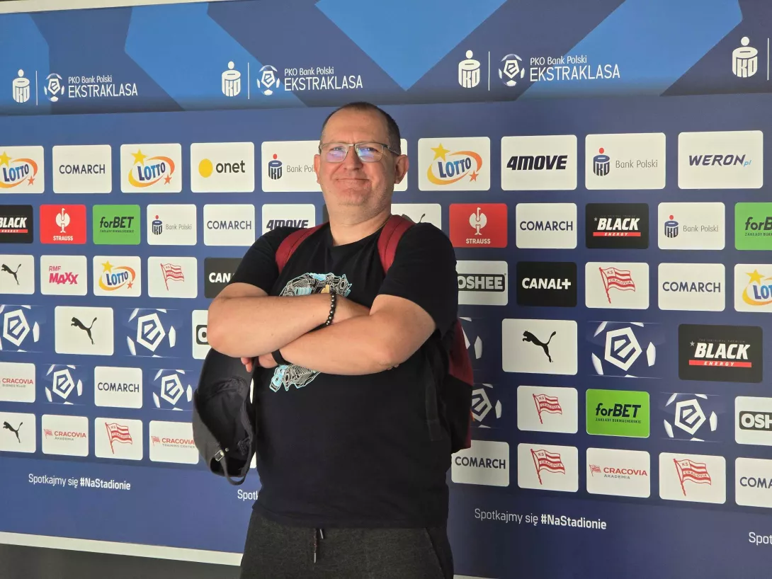 Wycieczka 4b do Krakowa, zwiedzanie stadionu Cracovii