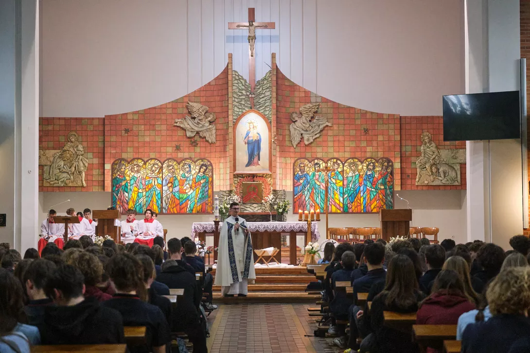 Kazanie podczas Liturgii Godzin dla SLO. (fot. Amelia Szymańska)