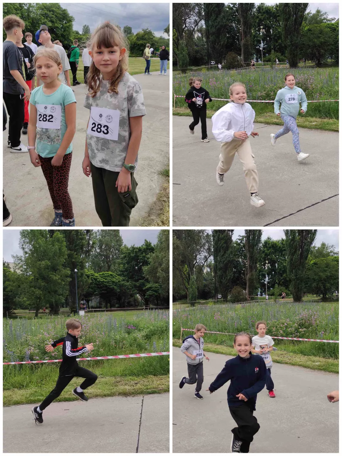 Wolontariusze SKC w czasie pikniku i biegu charytatywnego w Parku Podolskim