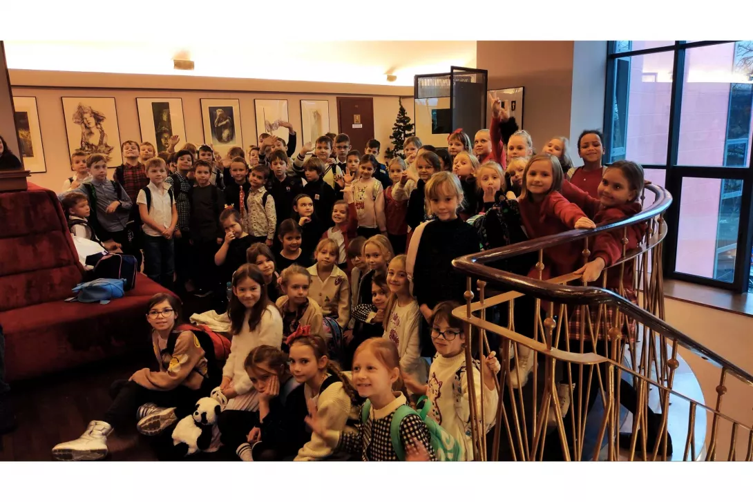 Uczniowie klas drugich SSP w Teatrze Muzycznym 