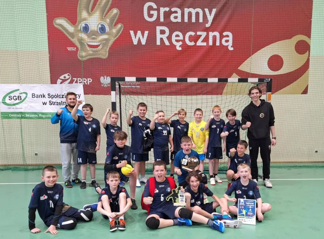 Tymon Jeziorski, reprezentant Łódzkiego Klubu Piłki Ręcznej ANILANA w turnieju "Handball Kids Grand Prix - Strzelno 2025"