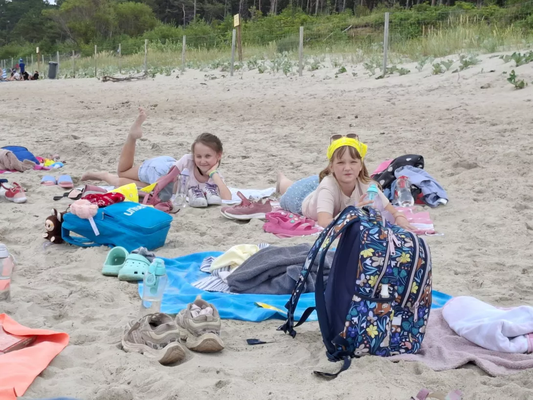 Kolonie 2025 w Jarosławcu, na plaży
