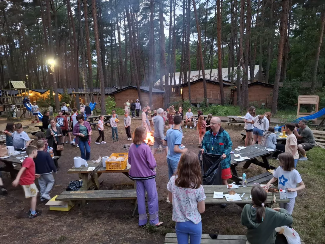 Kolonie 2025 w Jarosławcu, ognisko