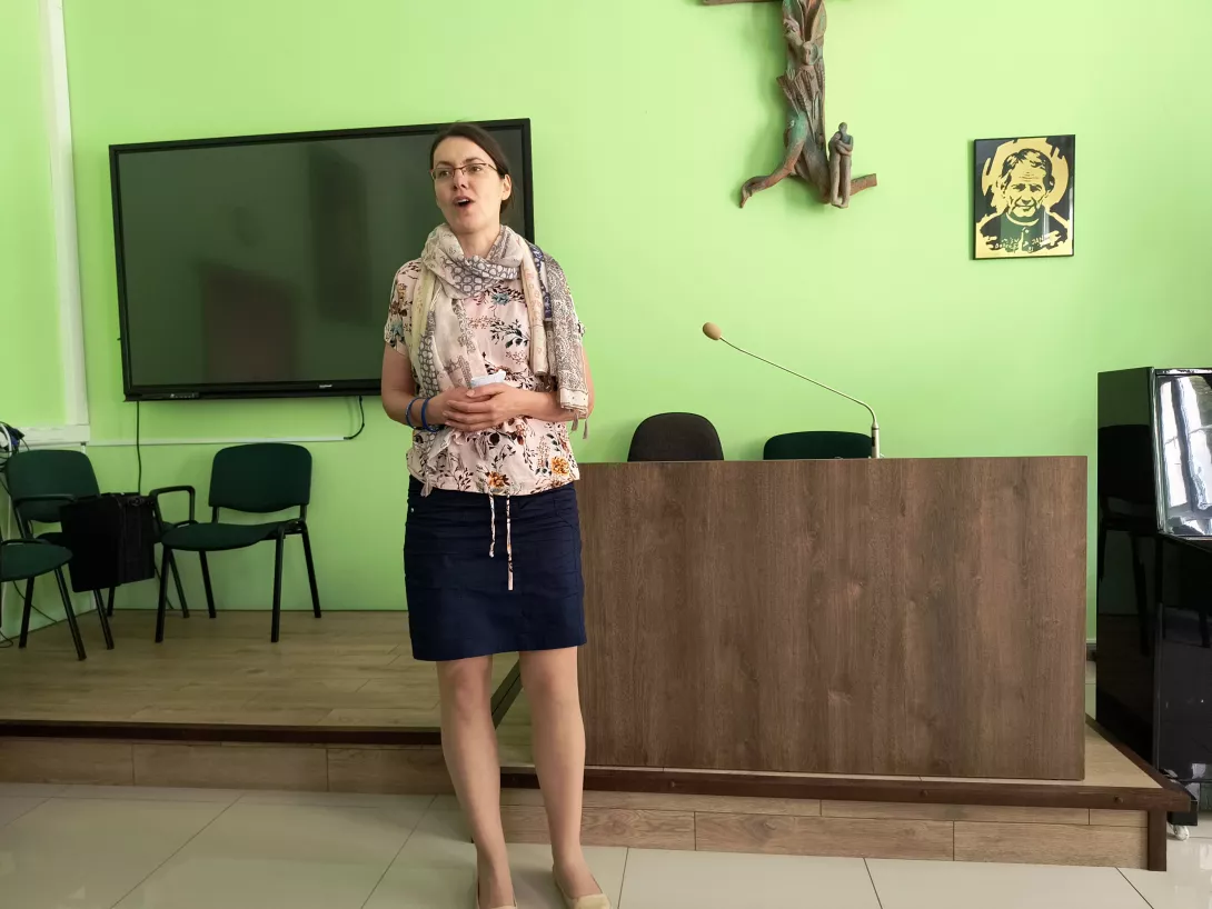 Spotkanie klas siódmych z zawodami medycznymi, 9.06.2025, pani Izabela Jabłońska, farmacuta