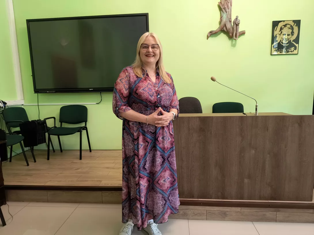 Spotkanie klas siódmych z zawodami medycznymi, 9.06.2025, pani Lidia Szymczak, położna