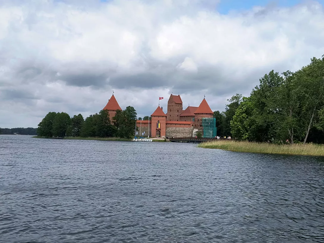 Wilno 2025, widok na zamek w Trokach